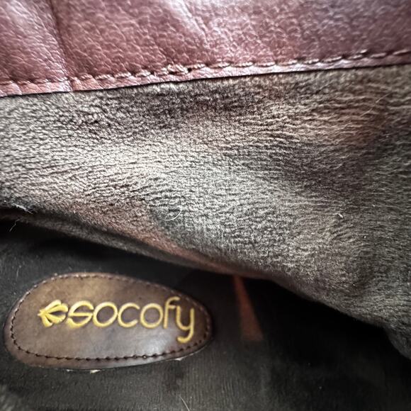 Socofy Retro Boho Multicolor Leather Stretch Fabric Booties Women's 38/7-7.5 - Picture 9 of 11